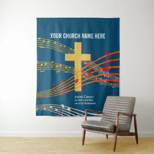 CHRISTUS HET MIDDEN Christelijke Aanbidding Wandkleed