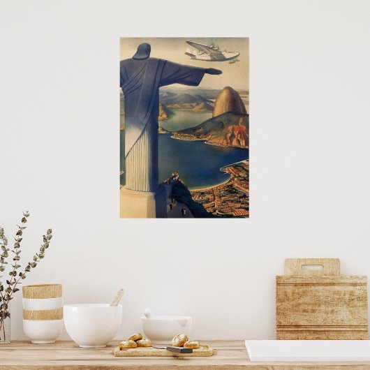 Christus het Redeemer-beeld, Rio de Janeiro, Brazi Poster (Keuken)