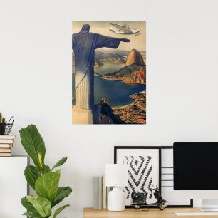 Christus het Redeemer-beeld, Rio de Janeiro, Brazi Poster