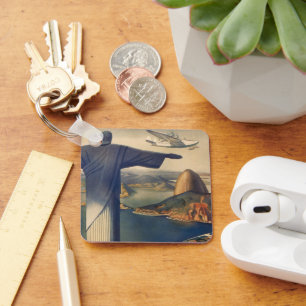 Christus het Redeemer-beeld, Rio de Janeiro, Brazi Sleutelhanger