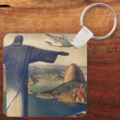 Christus het Redeemer-beeld, Rio de Janeiro, Brazi Sleutelhanger (Achterkant)