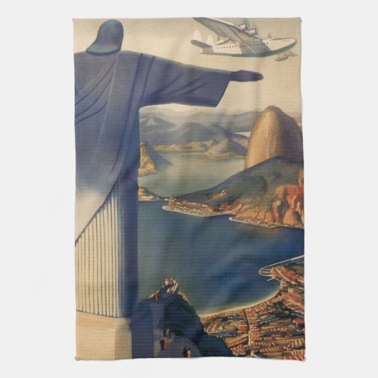Christus het Redeemer-beeld, Rio de Janeiro, Brazi Theedoek (Verticaal)