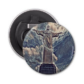 Christus het terugdeemeerstandbeeld button flesopener (Voorkant)