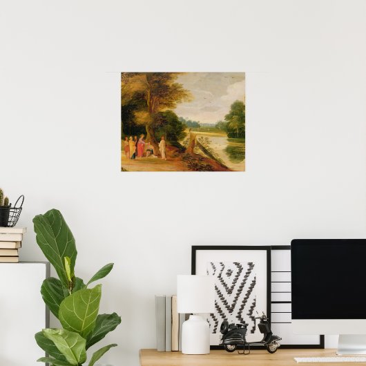 Christus Het witte Man genezen Poster (Thuiskantoor)