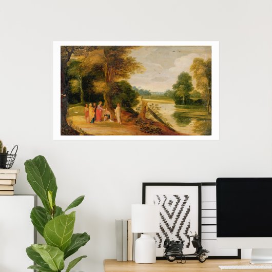 Christus Het witte Man genezen Poster (Thuiskantoor)