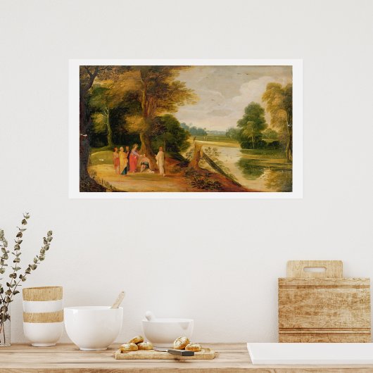 Christus Het witte Man genezen Poster (Keuken)