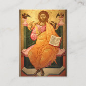 Christus houdt de Kaart van het begrafenisgebed va Plaatskaartje (Voorkant)
