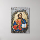 Christus Icon Cave tekening Canvas Print (Voorkant)