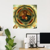 Christus Icon Hristos Pantocrator Poster (Thuiskantoor)