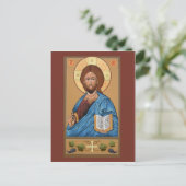 Christus Icon Prayer-kaart Briefkaart (Staand voorkant)