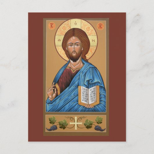Christus Icon Prayer-kaart Briefkaart (Voorkant)