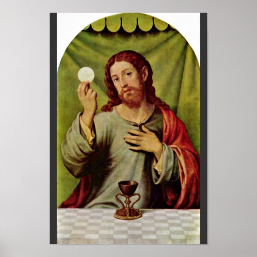 Christus in de eucharisist door Juanes Juan de (be Poster (Voorkant)