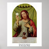 Christus in de eucharisist van Vicente Juan Masip Poster (Voorkant)