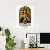 Christus in de eucharisist van Vicente Juan Masip Poster (Thuiskantoor)