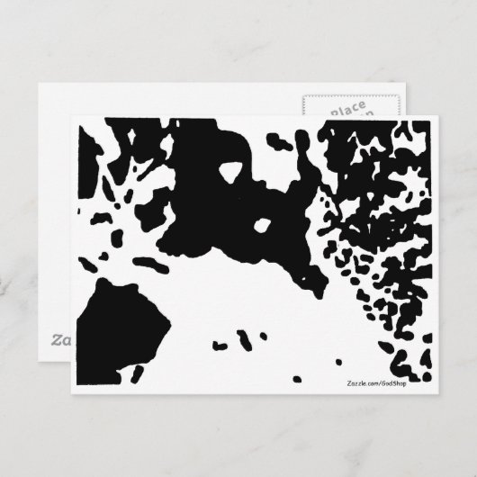 Christus in de sneeuw briefkaart (Voorkant / Achterkant)