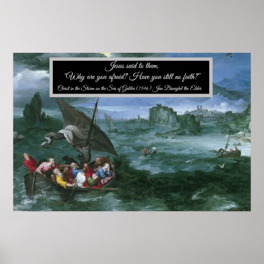 Christus in de storm poster (Voorkant)