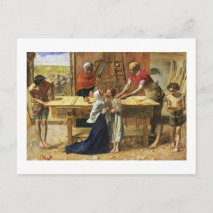 Christus in de timmerkraan van zijn vader briefkaart