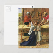 Christus in de timmerkraan van zijn vader briefkaart (Voorkant / Achterkant)