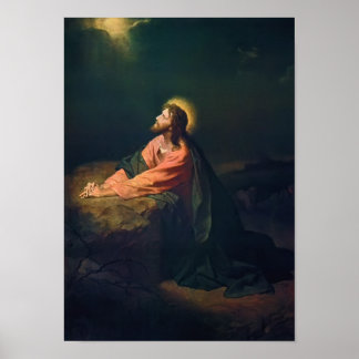 Christus in de tuin, poster