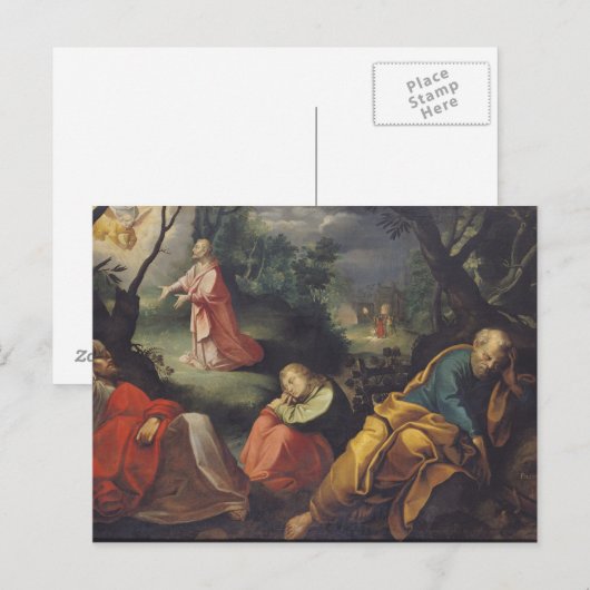 Christus in de tuin van de olijven, 1625 briefkaart (Voorkant / Achterkant)