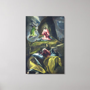 Christus in de tuin van de olijven canvas afdruk