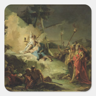 Christus in de tuin van Gethsemane Vierkante Sticker