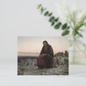 Christus in de wilde natuur (door Ivan Kramskoi) Briefkaart (Staand voorkant)