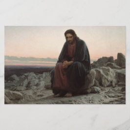 Christus in de wilde natuur (door Ivan Kramskoi) Briefpapier