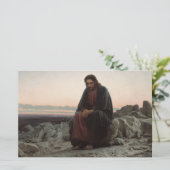 Christus in de wilde natuur (door Ivan Kramskoi) Briefpapier (Staand voorkant)