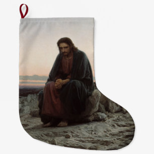 Christus in de wilde natuur (door Ivan Kramskoi) Grote Kerstsok