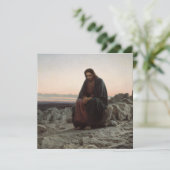 Christus in de wilde natuur (door Ivan Kramskoi) Kaart (Staand voorkant)