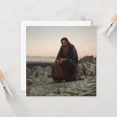 Christus in de wilde natuur (door Ivan Kramskoi) Kaart (Voorkant / Achterkant in situ)