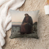 Christus in de wilde natuur (door Ivan Kramskoi) Kussen (Deken)
