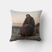 Christus in de wilde natuur (door Ivan Kramskoi) Kussen (Achterkant)