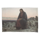 Christus in de wilde natuur (door Ivan Kramskoi) Kussensloop (Voorkant)