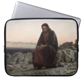 Christus in de wilde natuur (door Ivan Kramskoi) Laptop Sleeve
