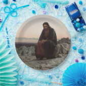 Christus in de wilde natuur (door Ivan Kramskoi) Papieren Bordje (Feest)