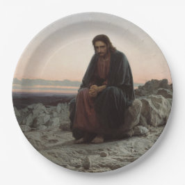 Christus in de wilde natuur (door Ivan Kramskoi) Papieren Bordje
