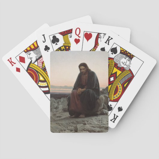 Christus in de wilde natuur (door Ivan Kramskoi) Pokerkaarten (Achterkant)