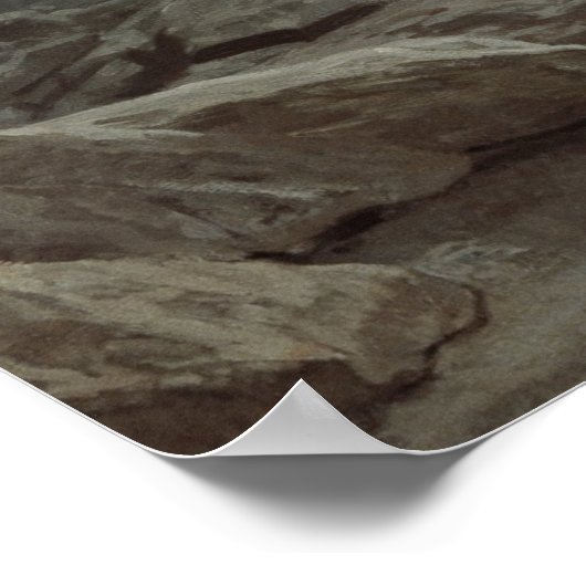 Christus in de wilde natuur (door Ivan Kramskoi) Poster (Hoek)