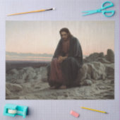 Christus in de wilde natuur (door Ivan Kramskoi) Tissuepapier (Craft)
