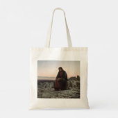 Christus in de wilde natuur (door Ivan Kramskoi) Tote Bag (Achterkant)
