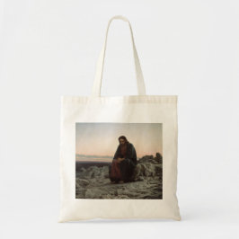 Christus in de wilde natuur (door Ivan Kramskoi) Tote Bag