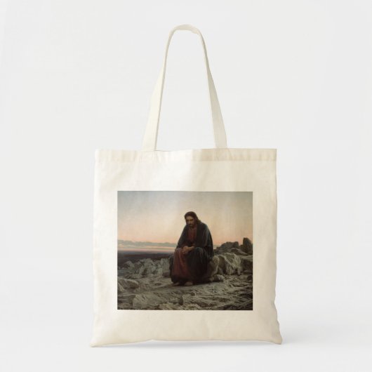 Christus in de wilde natuur (door Ivan Kramskoi) Tote Bag (Voorkant)