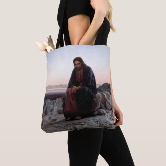 Christus in de wilde natuur, Ivan Kramskoi Tote Bag (Dichtbij)