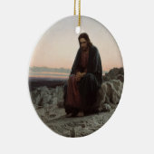 Christus in de wildernis (door Ivan Kramskoi) Keramisch Ornament (Rechts)