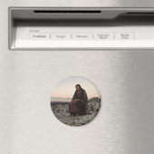 Christus in de wildernis (door Ivan Kramskoi) Magneet (Insitu (Vaatwasser))