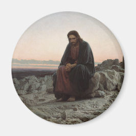 Christus in de wildernis (door Ivan Kramskoi) Magneet