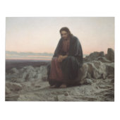 Christus in de wildernis (door Ivan Kramskoi) Notitieblok (Voorkant)