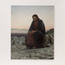 Christus in de wildernis - Ivan Kramskoy